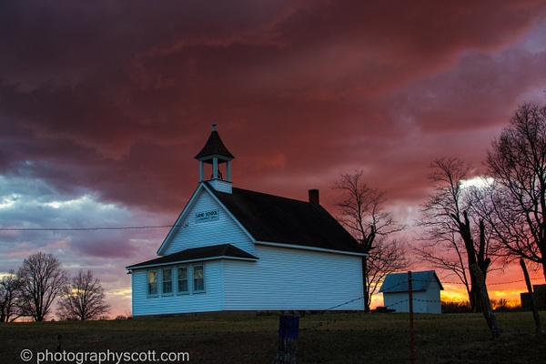 Old Schoolhouse After the Storm - Golden Hours - PhotographyScott
