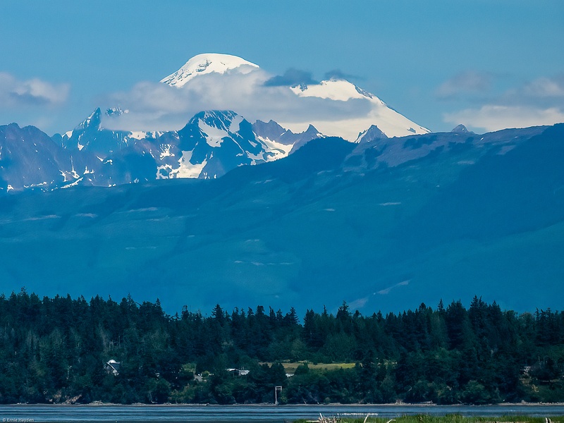 Mt Baker from Anacortes - Looking Over Padilla Bay