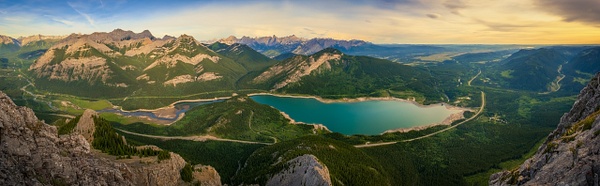 Panoramic Barrier Lake-Kananaskis Alberta-Summer. - Panoramic - Yves Gagnon Photography 