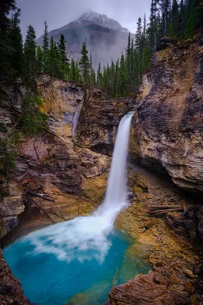 Beauty Creek Falls-Icefields Parkway, Banff National...