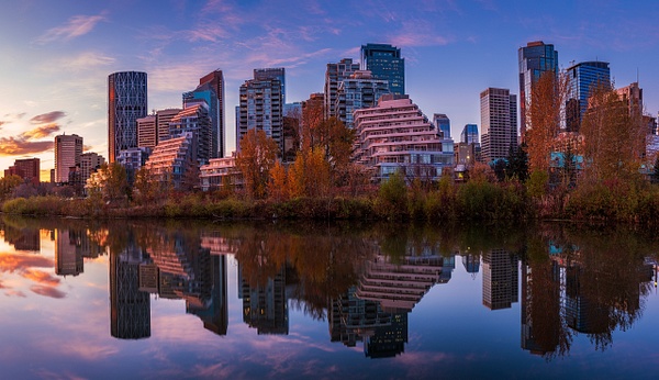 Panorama_City_of_Calgary_Glowing_Sunrise - Home - Photography Courses Calgary