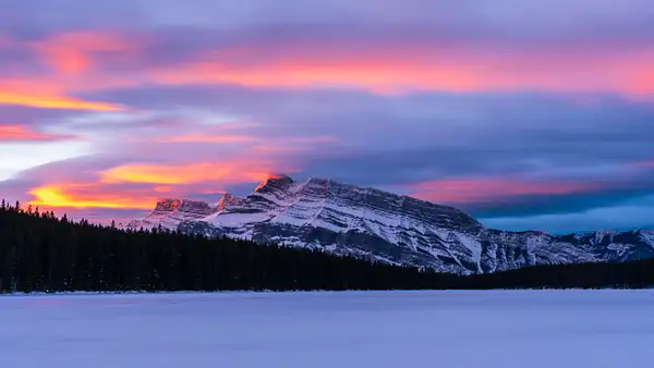 Long exposure Sunrise Two Jack January 7, 2023 Banff...