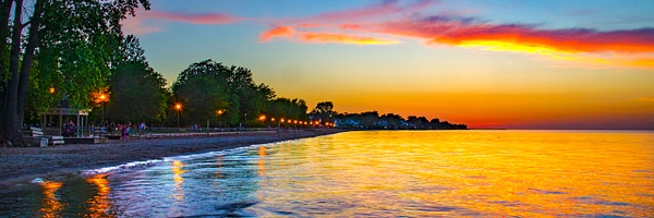Ontario Beach Park Sunset (US0305) - Panorama - Bella Mondo Images