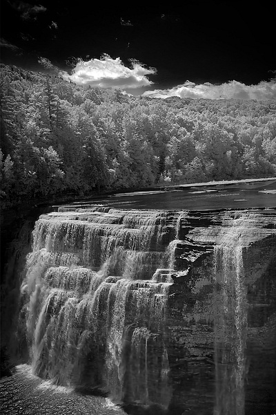 Middle Falls Letchworht State Park (IR1895) - Infrared - Bella Mondo Images 