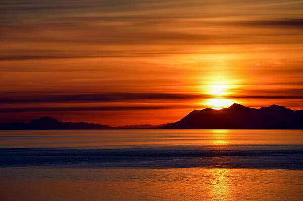 Turnagain Sunset Golden by Snowkeeper