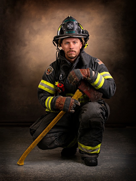 Firefighter Portrait - Portfolio - Lightweaver Photography