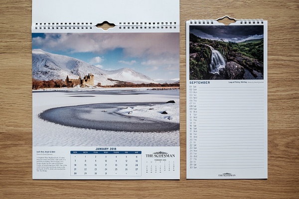 The Scotsman 2018 Calendar - Published photography work 