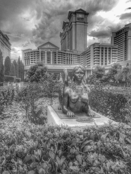 Cesars Palace Statue a Entrance - Airshows - Fredrick Shacklett Fine Art Photography 