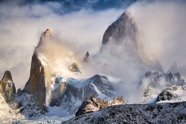 Patagonie Fitz Roy Zoom enneigé - Landscape -  Marcs Photo
