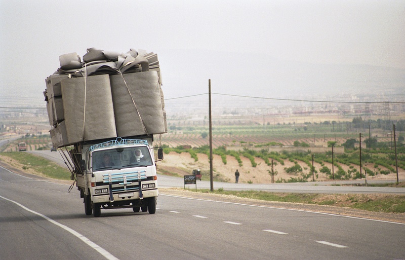Overloaded lorry