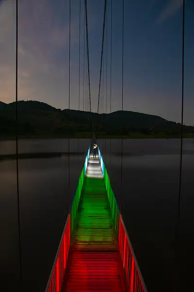 Long rope bridge by Vangel Tonev