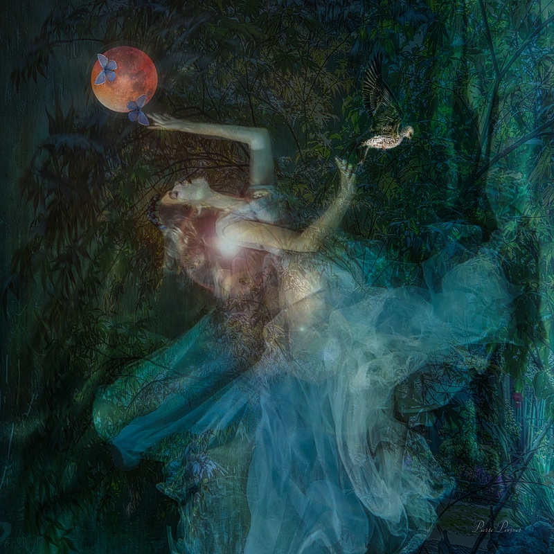 A FAIRY PICKING UP THE MOON