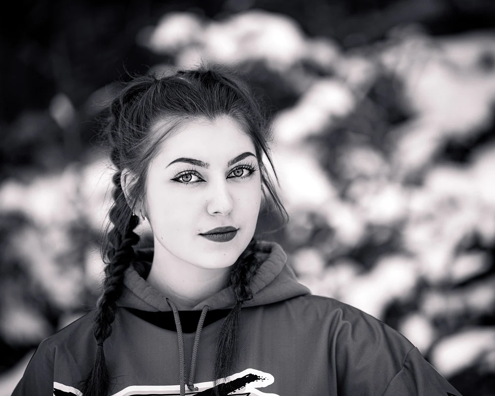 Alina S Photographed during Snowmobile Model Session - Andy