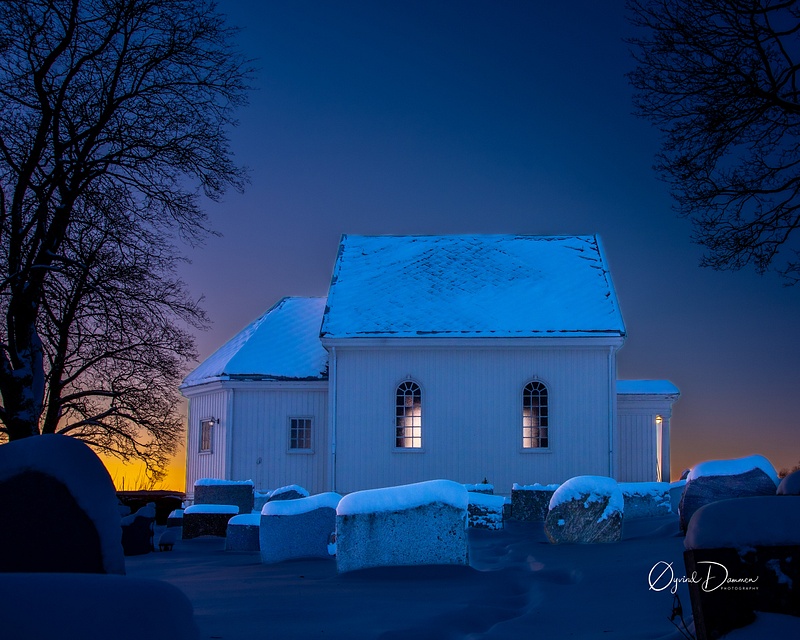 Chapel after sunset