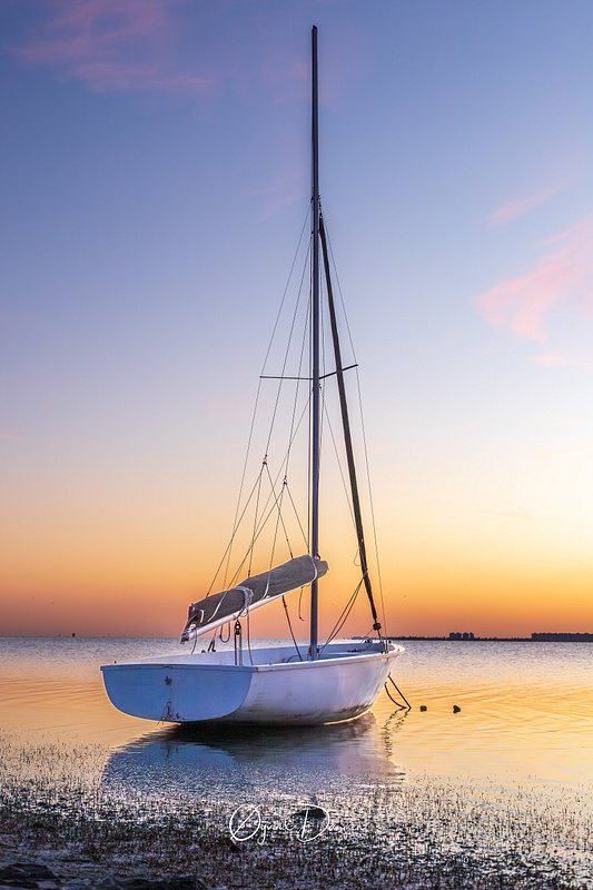 Sailboat at sunrise