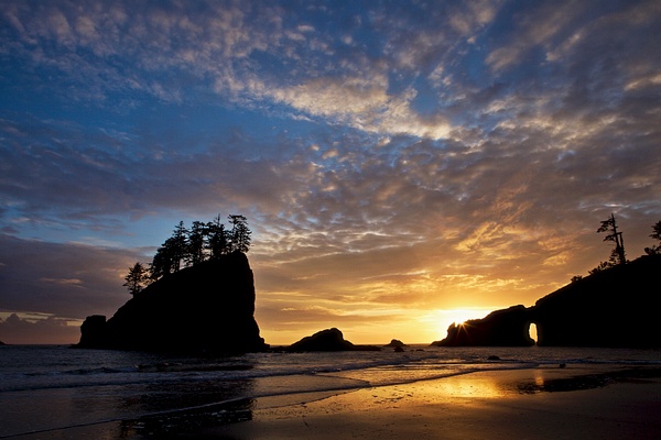 _MG_0999 Sunset Glow at Second Beach - Pacific Coast Beaches - Gary Hamburgh Photography 
