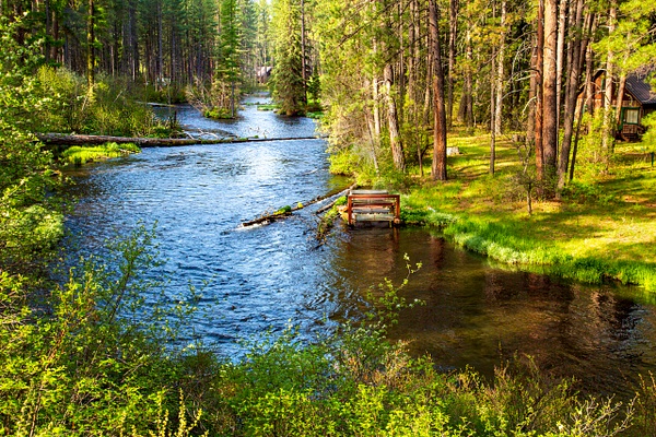 Water Wheel on the Metolius River near Camp Sherman - MORE: Oregon Smiles - Ron Wolf Photography