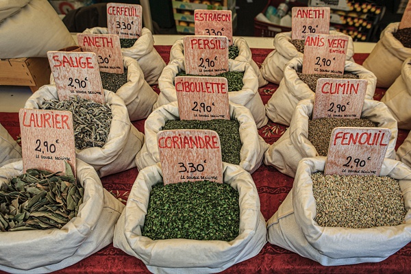 Paris Open Market:  Spices - Just for Fun (misc) - Ron Wolf Photography