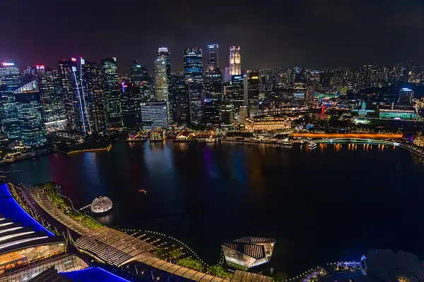 Night View From Singapore's Sky Park by Maureen Mai