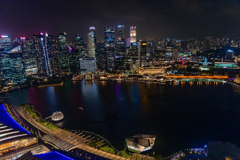Night View From Singapore's Sky Park