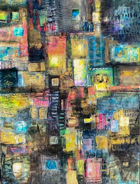 2020_OurFirstSteps_FezatNight_12x16-1 - Abstracted Cities - Jacquelyn Sloane Siklos