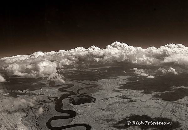 Airel infrared of clouds and river by Rick Friedman - Infrared - Rick Friedman Photography 