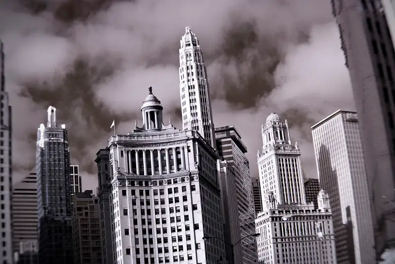 Chicago in infrared by Rick Friedman