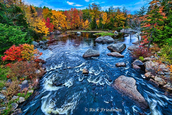Waterfall and fall foliage in northern New Hampshire - Scenics and Long exposures - Rick Friedman Photography 
