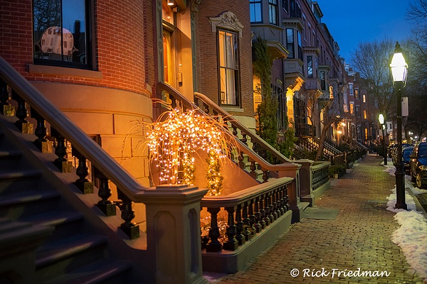 Historic brown stone townhouse on  Union Park, South End , Boston - Scenics and Long exposures - Rick Friedman Photography 