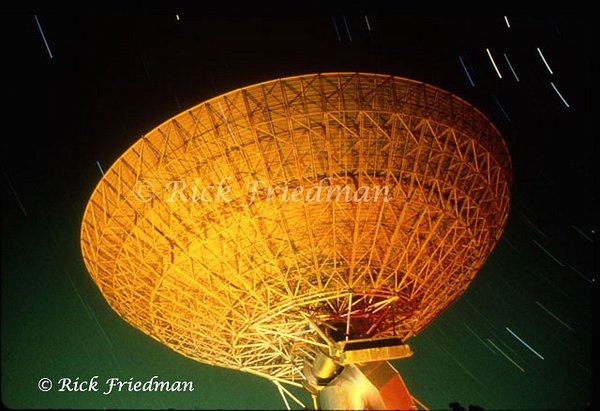Night photograph of Harvard Radio Telescope,  Harvard, MA by Rick Friedman - Rick Friedman Photography