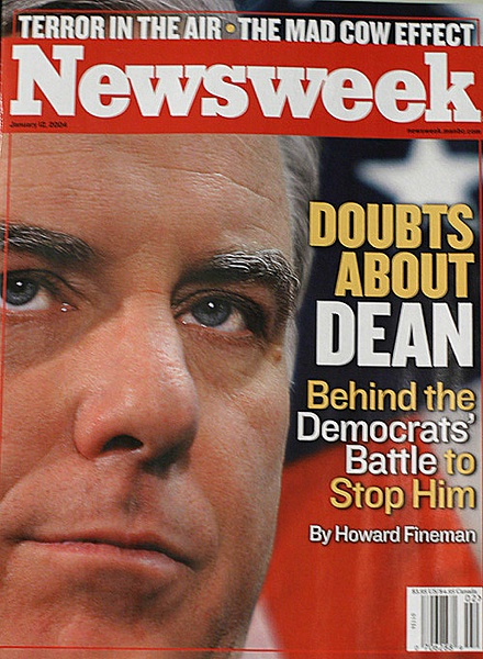 Howard Dean on the cover of Newsweek by  Rick Friedman - Rick Friedman Photography