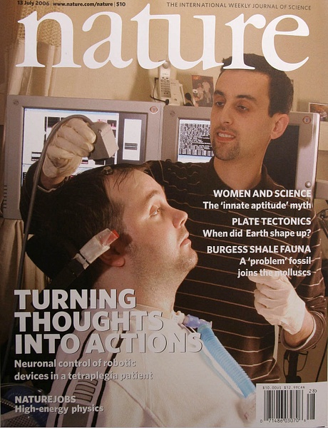 Nature Magazine cover of Braingate by Rick Friedman - Rick Friedman Photography 