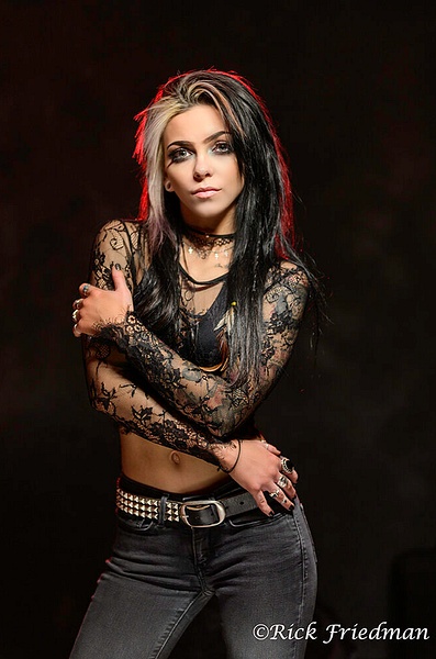 Model with Tattoos wearing black crop top by Rick Friedman - Rick Friedman Photography