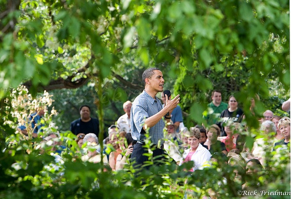 President Barack Obama campaigning in Iowa by Rick Friedman - Politics - Rick Friedman Photography 