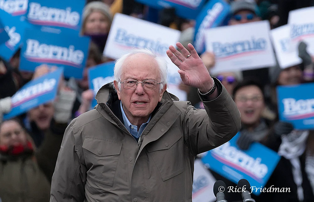 US Senator Bernie Sanders campaigningt in  New Hampshire by Boston photographer Rick Friedman