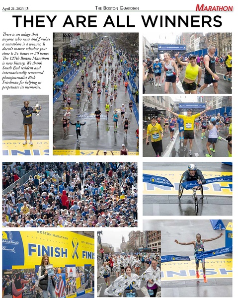 Boston Marathon finish line in Copley Square, Boston, MA by Rick Friedman - Published - Rick Friedman Photography 