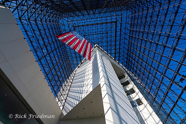 American Flag at the John F Kennedy Library  in Boston, MA - Scenics and Long exposures - Rick Friedman Photography