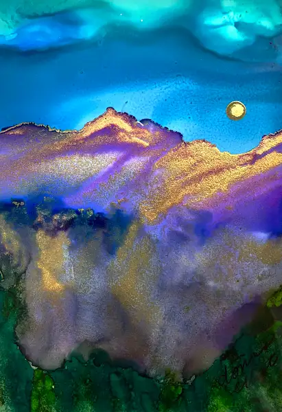 Alcohol Ink 11 by Donna Elliot