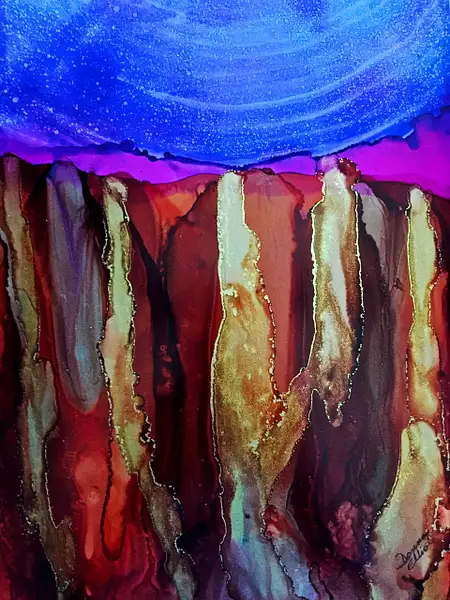 Alcohol Ink 13 by Donna Elliot