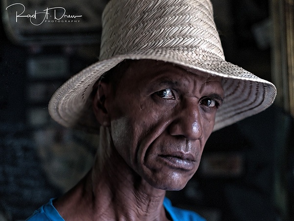 Cuban Man In Trinidad with Sig - Rad A. Drew Photography 