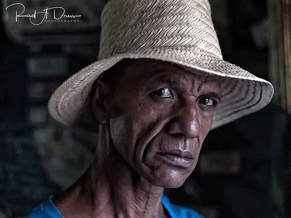 Cuban Man In Trinidad with Sig by Rad Drew