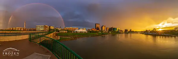 Dayton Rainbow Skyline by Rad Drew