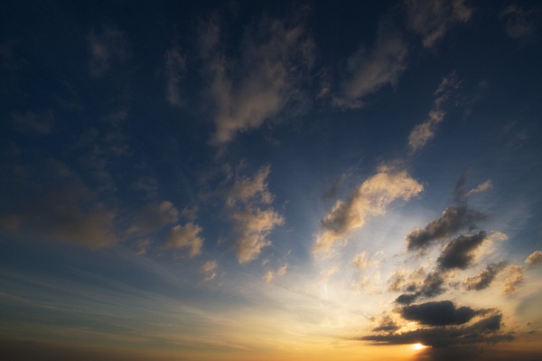 Mid-Summer Sundown - Sunrise and Sunset at Sky and Cloud