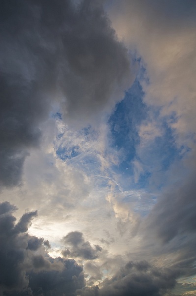 Blue Beyond - Sunlit Clouds at Sky and Cloud 