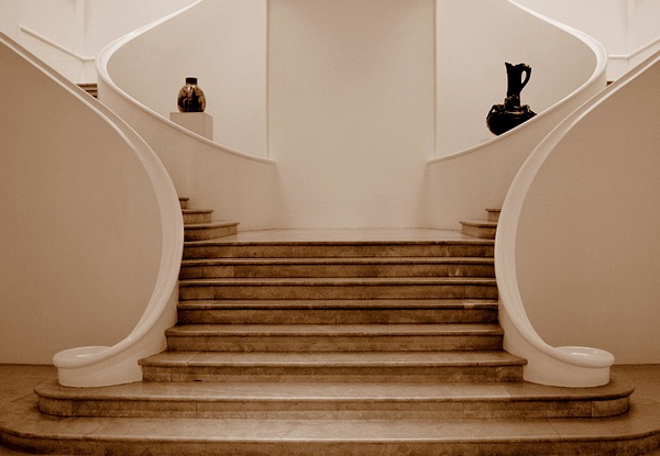 Musee des beaux arts staircase to the collection