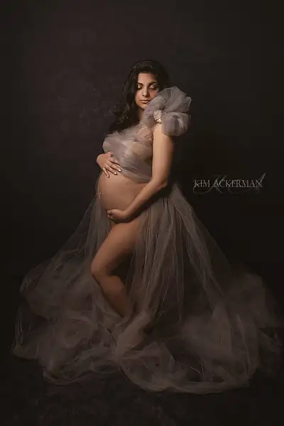 custom gown maternity by Kim Ackerman
