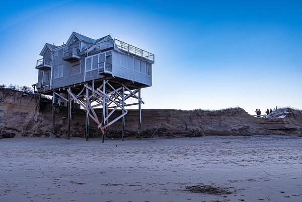 Percarious-house-ballston-beach-truro-erosion-ociean-rise-climate-change-stilts-Joe McClure - Landscapes - Joe McClure 