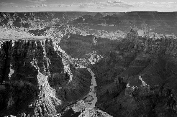 Grand Canyon Aerial  B&W #-0574 - National Parks - mdiPhotography 