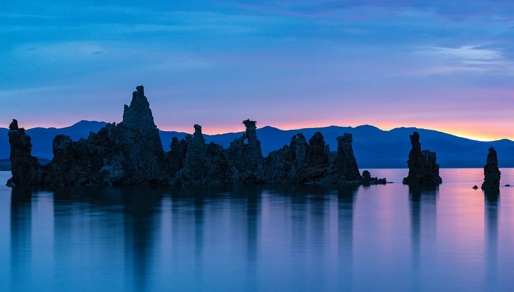 Serene Mono Lake Sunrise with Tufa Formations