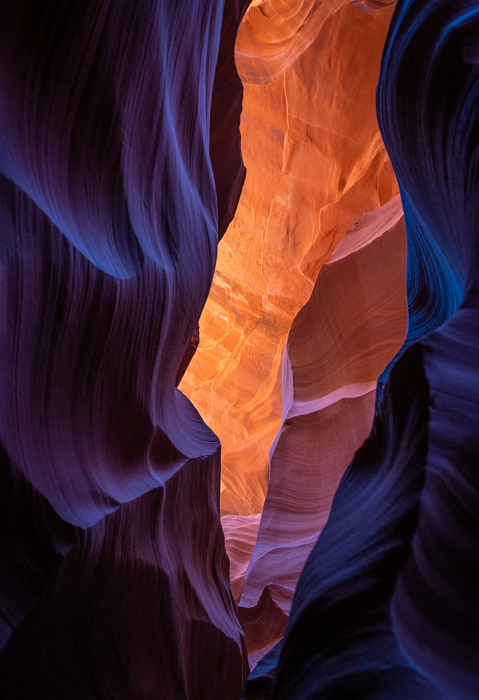 Illuminated Passage in Lower Antelope Canyon